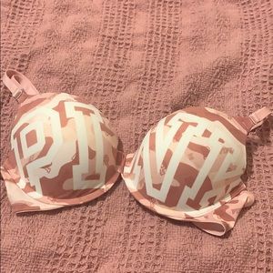 Pink Camo Push Up Bra